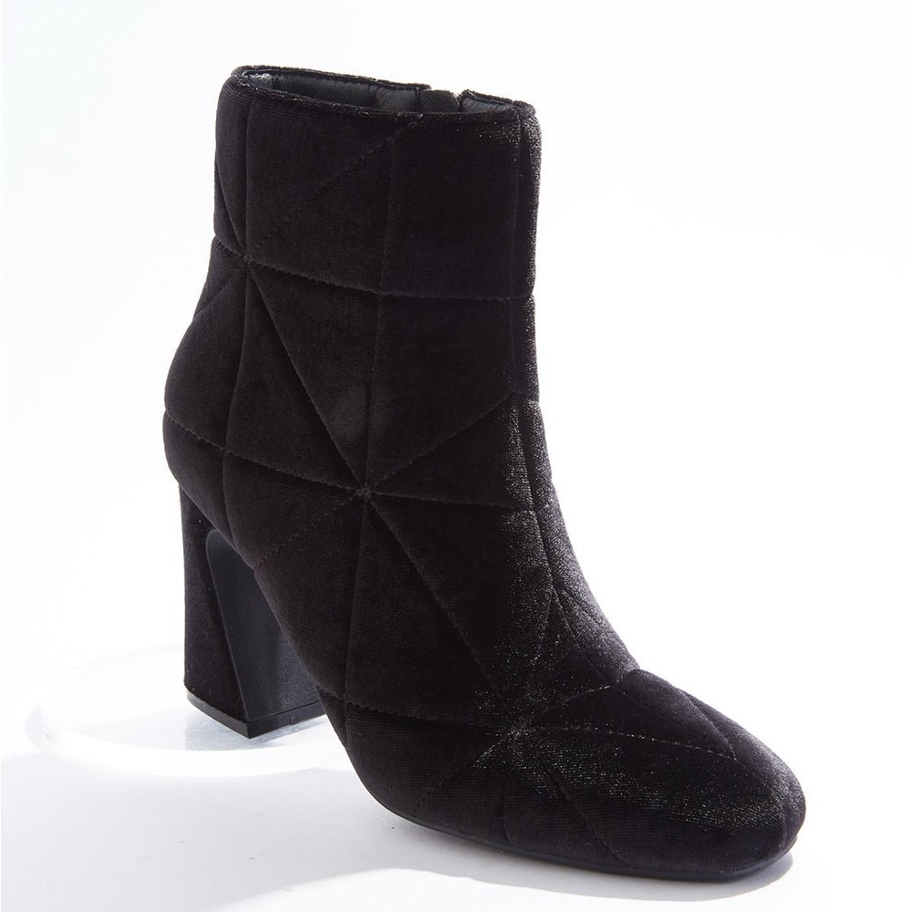 Cato | WIDE WIDTH VELVET QUILTED ANKLE BOOTS